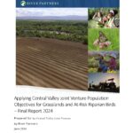 Cover page of Applying Central Valley Joint Venture Population Objectives for Grasslands and At-Risk Riparian Birds - Final Report